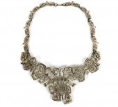 GUY VIDAL SQUARED CURLICUE BIB