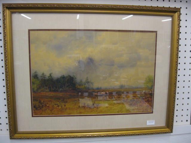 H. Bailey Watercolor Landscape with