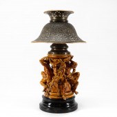 H. BOULANGER, LARGE MAJOLICA F
