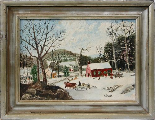 H. BRUCK OIL ON CANVAS BOARD