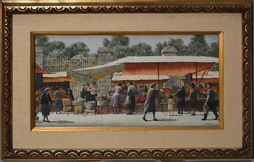 H. GASSER WATERCOLOR (HENRY GASSER,