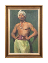 H. GORGES MAN WITH TURBAN OIL
