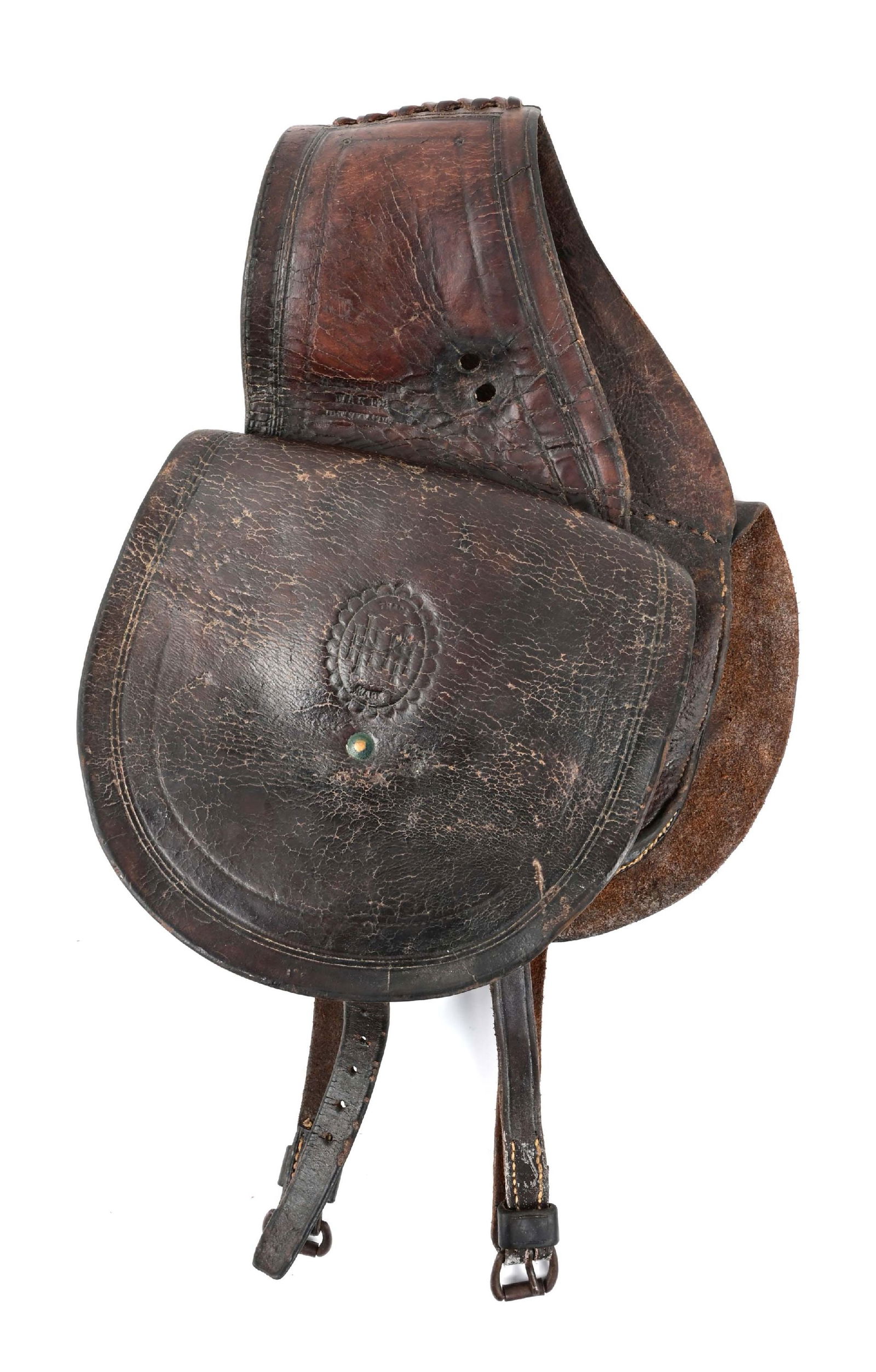 H. H. HEISER BROWN LEATHER DOUBLE