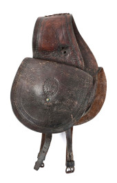 H. H. HEISER BROWN LEATHER DOU