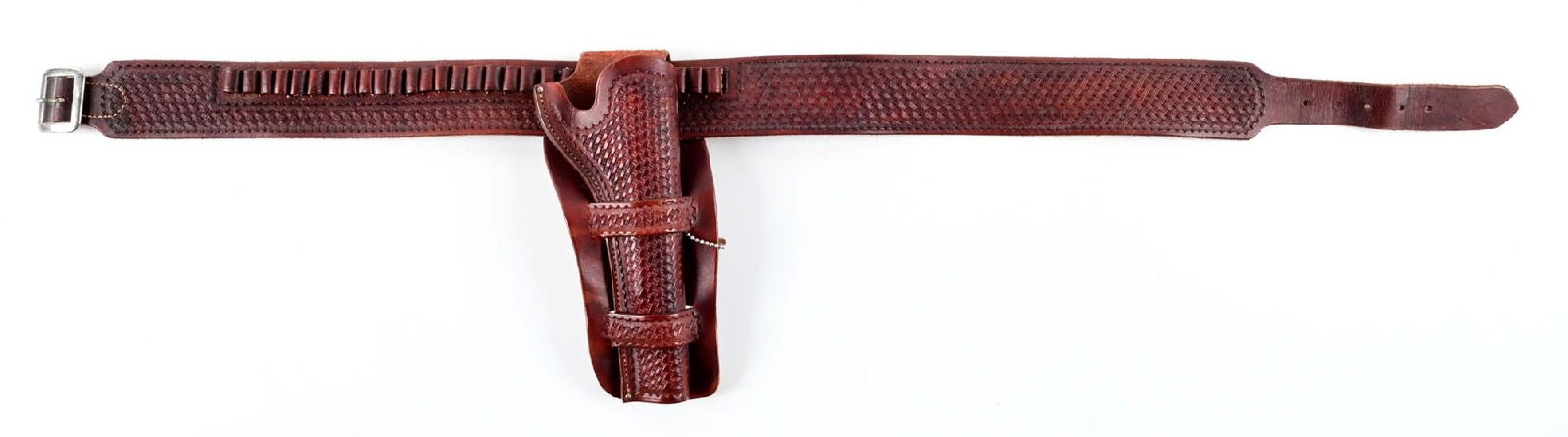 H. H. HEISER CARVED LEATHER HOLSTER