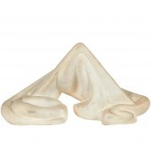 H. MARLOW CARVED WHITE MARBLE