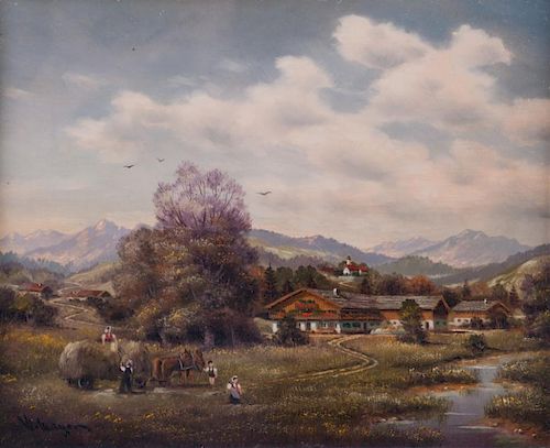 H. MAYER OIL ON BOARD LANDSCAPEH.