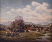 H. MAYER OIL ON BOARD LANDSCAP