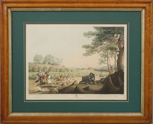 H. MERKE AQUATINTA 19th Century