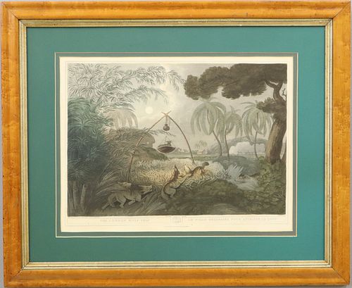H. MERKE AQUATINTA 19th Century