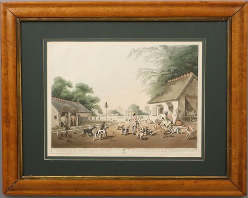 H. MERKE AQUATINTA 19th Century