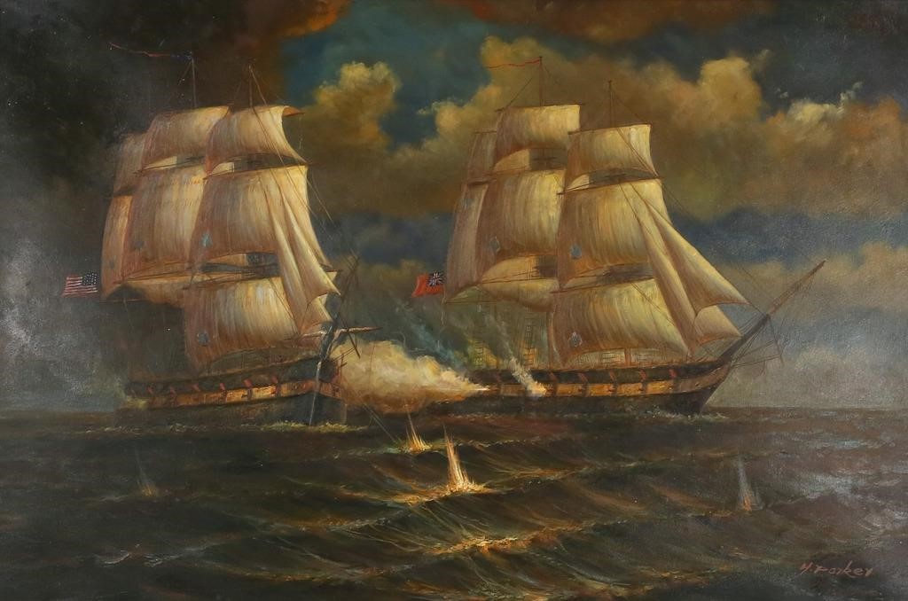 H. PARKER OIL ON CANVAS CLIPPER