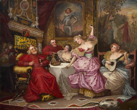 H. Ponsin (19th century) Evening in