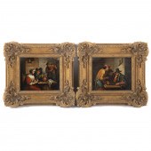 H. SCHEER. PAIR OF TAVERN SCEN