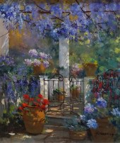 H. SERARING(?), GARDEN WITH IR