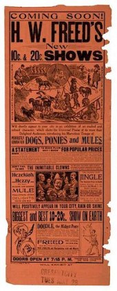 H. W. FREED'S NEW SHOWS.H. W.