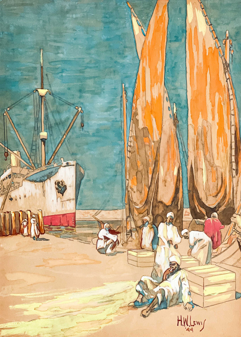 H. W. Lewis(20th Century)watercolor