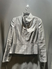 H1021 AKRIS BLACK ZIP-UP METAL