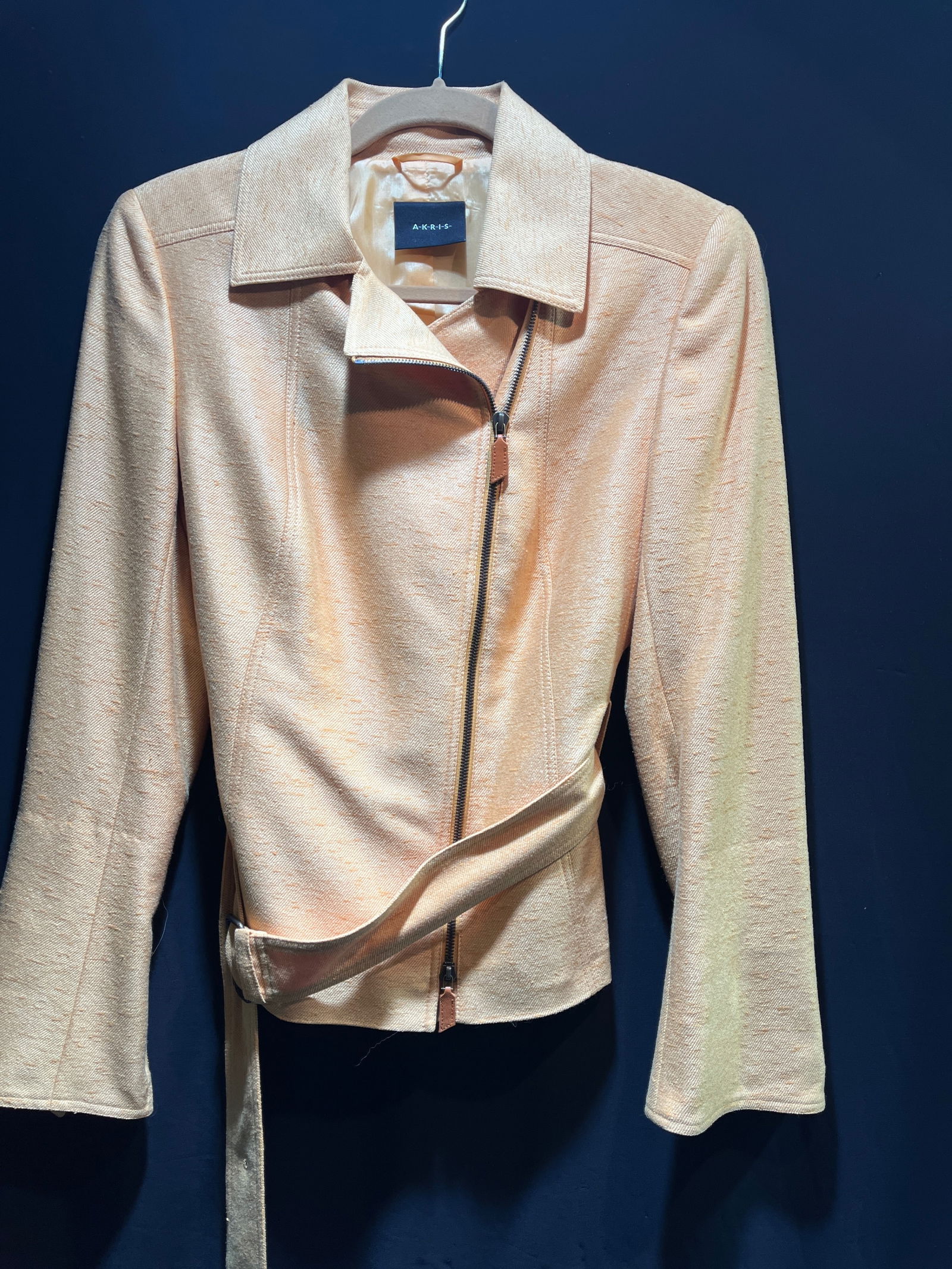 H1203 AKRIS JACKET: ZIP UP, BURNT