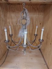 H1288 6 ARM CHANDELIER WITH PO
