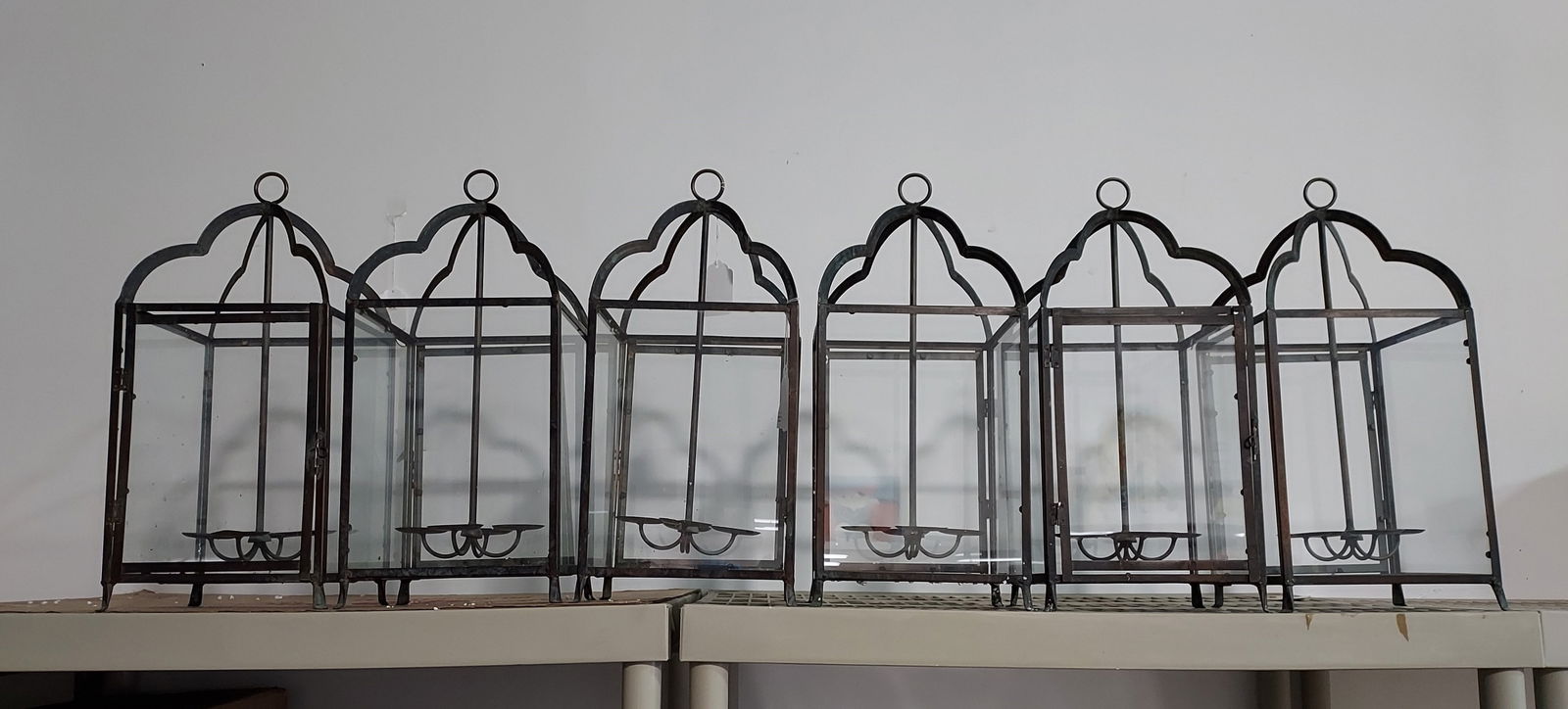 H1524 TEN BRONZE AND GLASS PILLAR