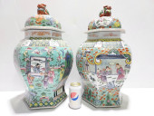 H1609 PAIR CHINESE FAMILLE VER