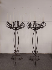 H178 PAIR OF WROUGHT IRON 12 A