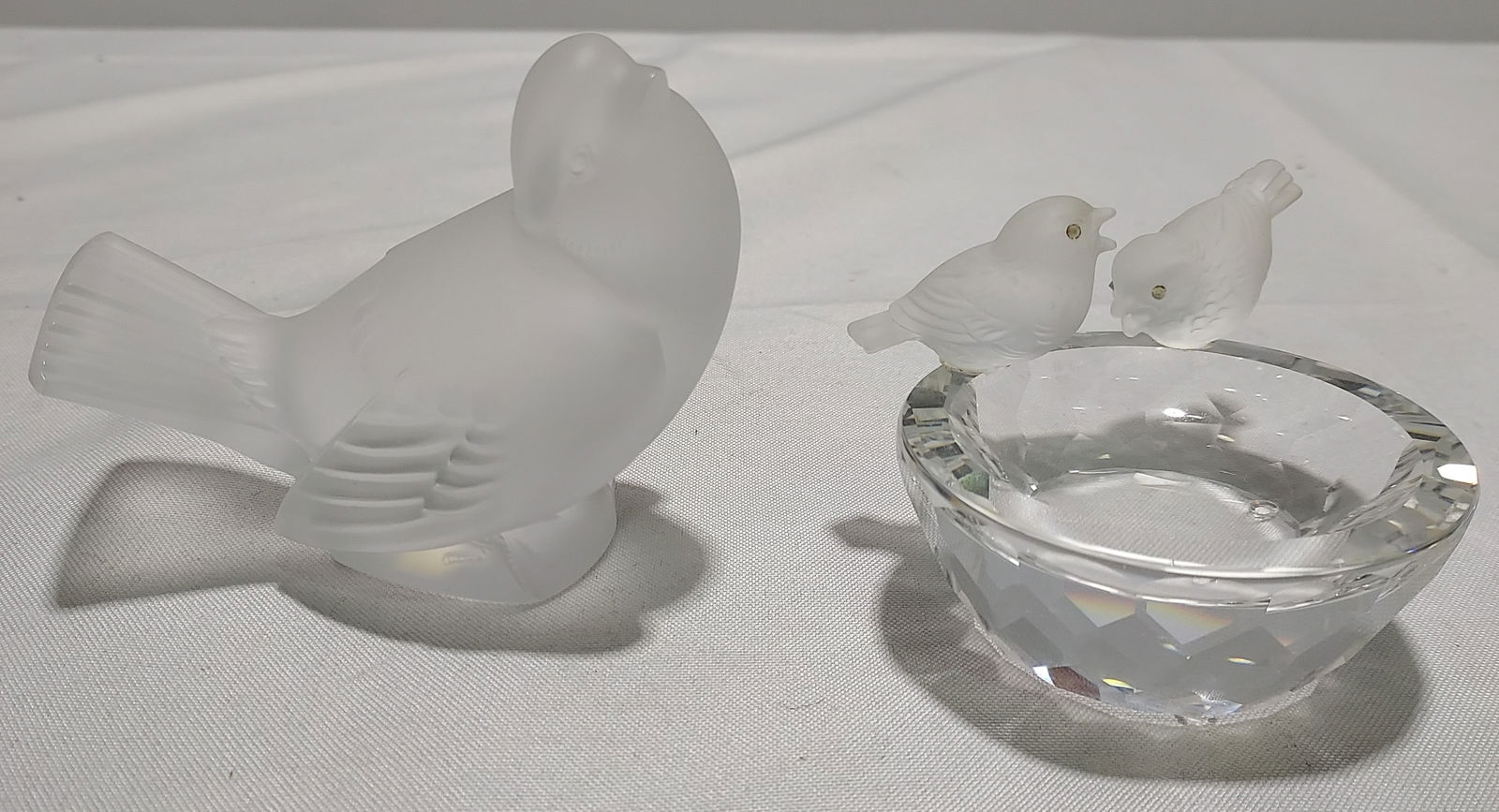 H293 LALIQUE SPARROW & SWAROVSKI