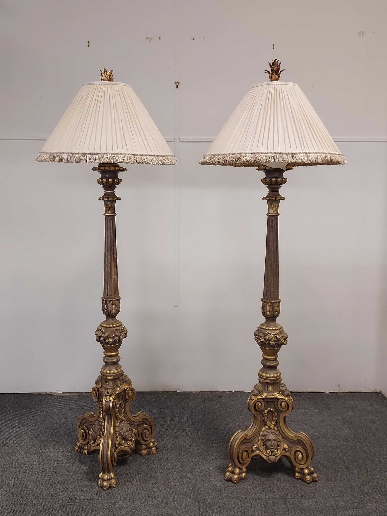 H326 PAIR BAROQUE STYLE FLOOR