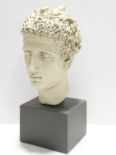 H362 CAST MARBLE STONE BUST OF