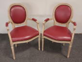 H374 LOUIS XVI STYLE ARMCHAIRS