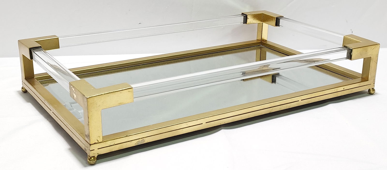 H398 UTTERMOST BRASS & LUCITE