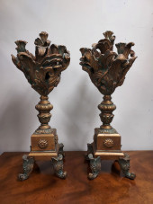 H415 PAIR BAROQUE STYLE FIVE L