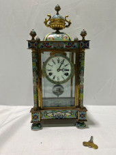 H421 CLOISONNE BRASS CRYSTAL R