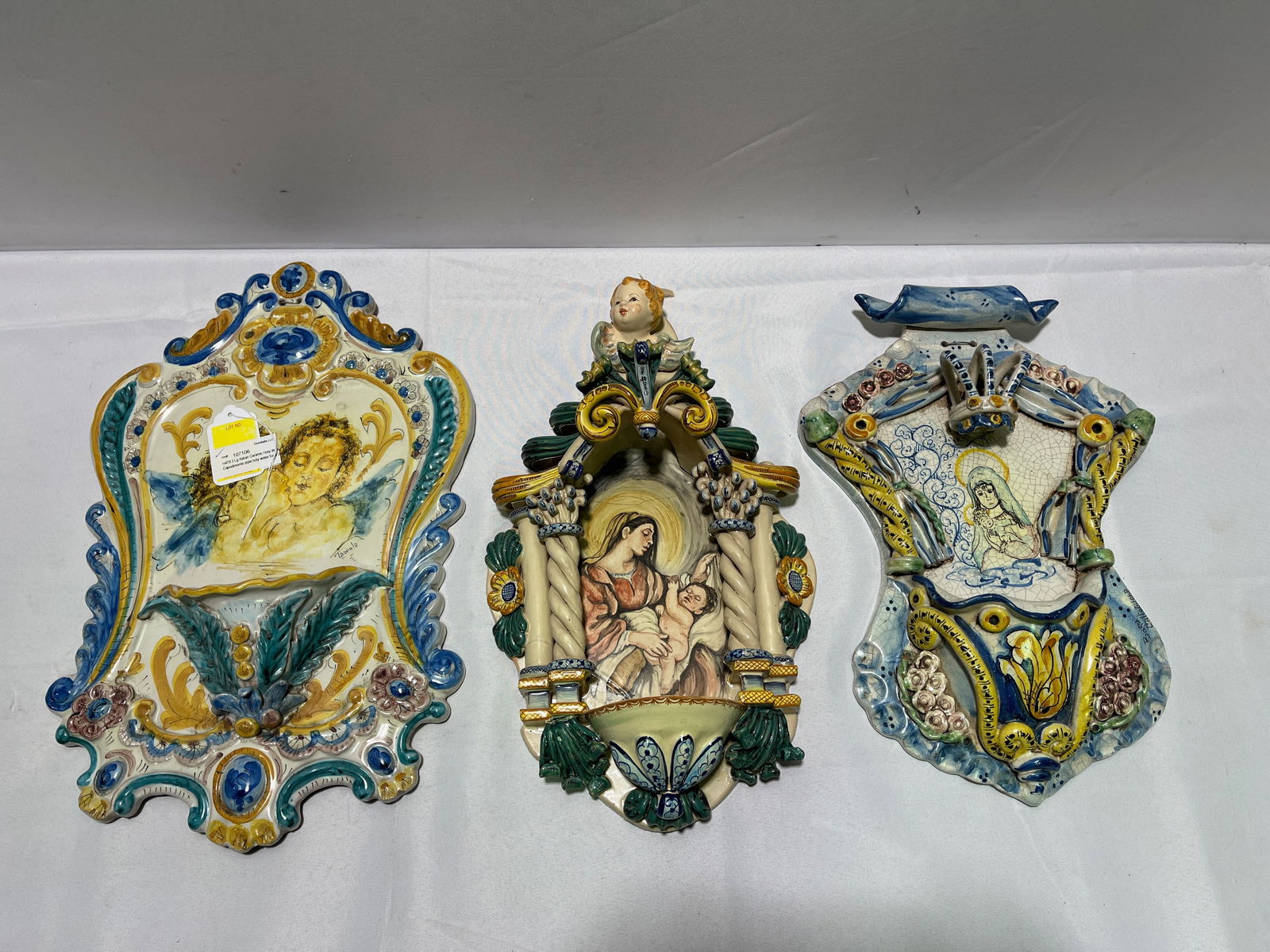 H478 3 LG ITALIAN TERRACOTTA HOLY