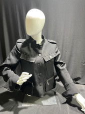 H65 BURBERRY BLACK WOOL MILITA