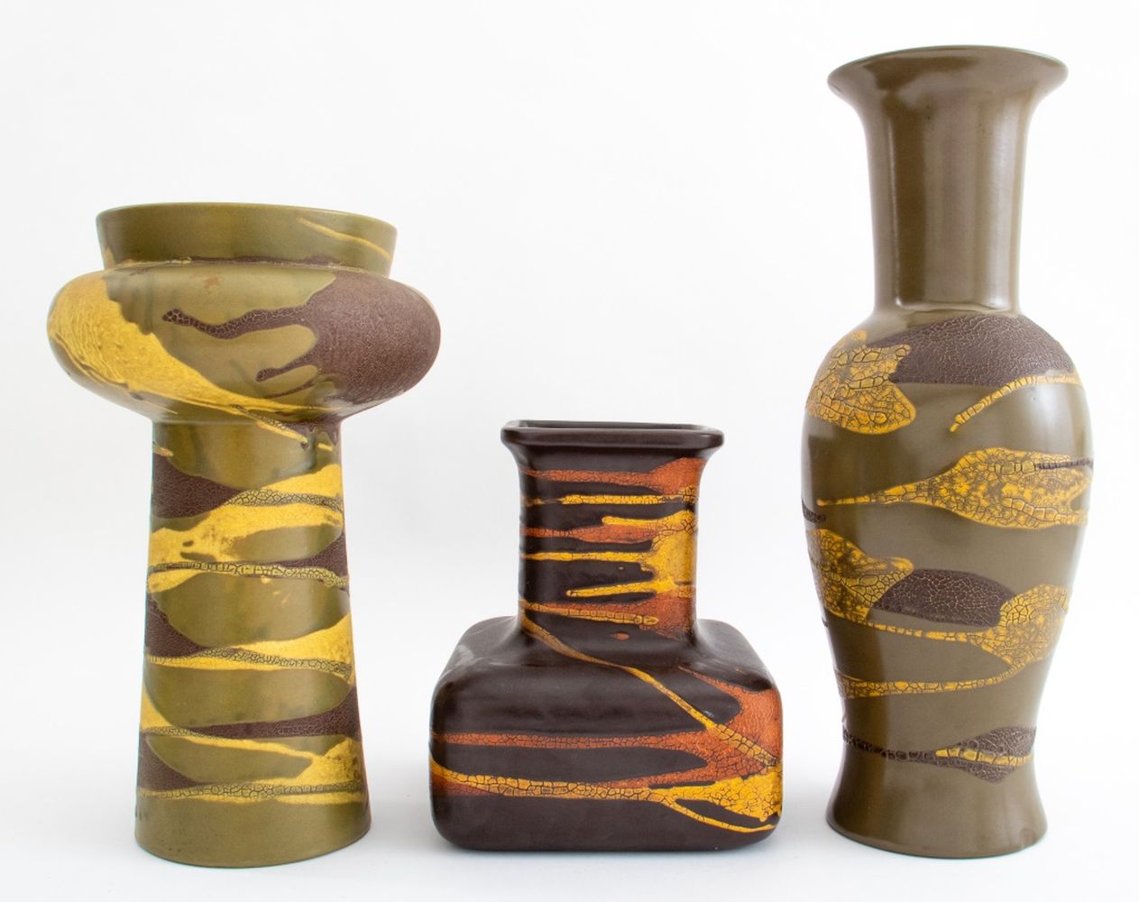 HAEGER POTTERY EARTH WRAP VASES,