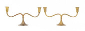 HAGENAUER BRASS TWO ARM CANDEL