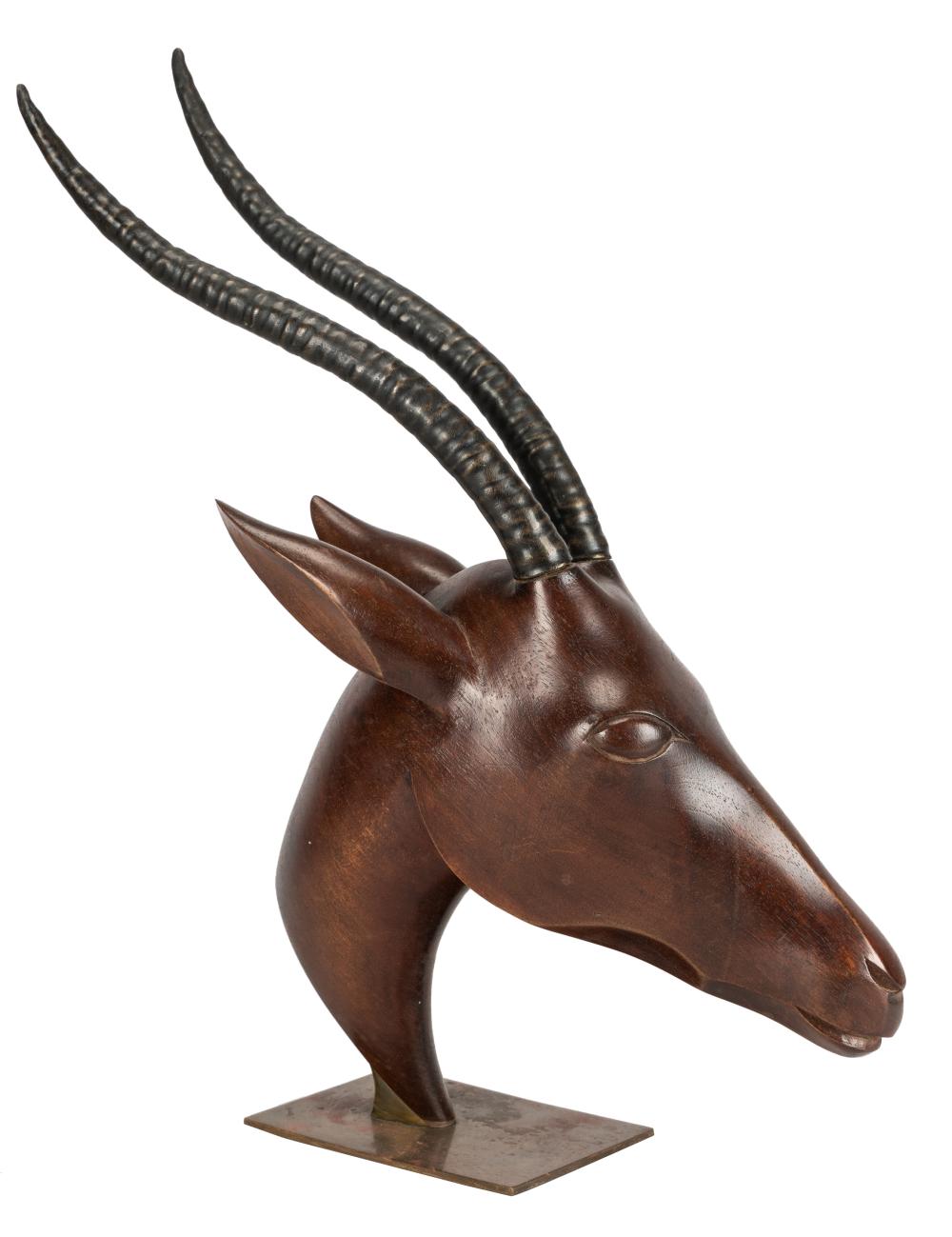 HAGENAUER HEAD OF A GAZELLEcarved