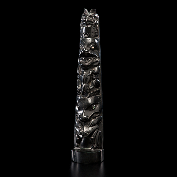 Haida Argillite Totem Pole tapering