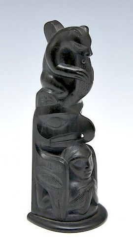 HAIDA ARGILLITE TOTEM POLEHaida