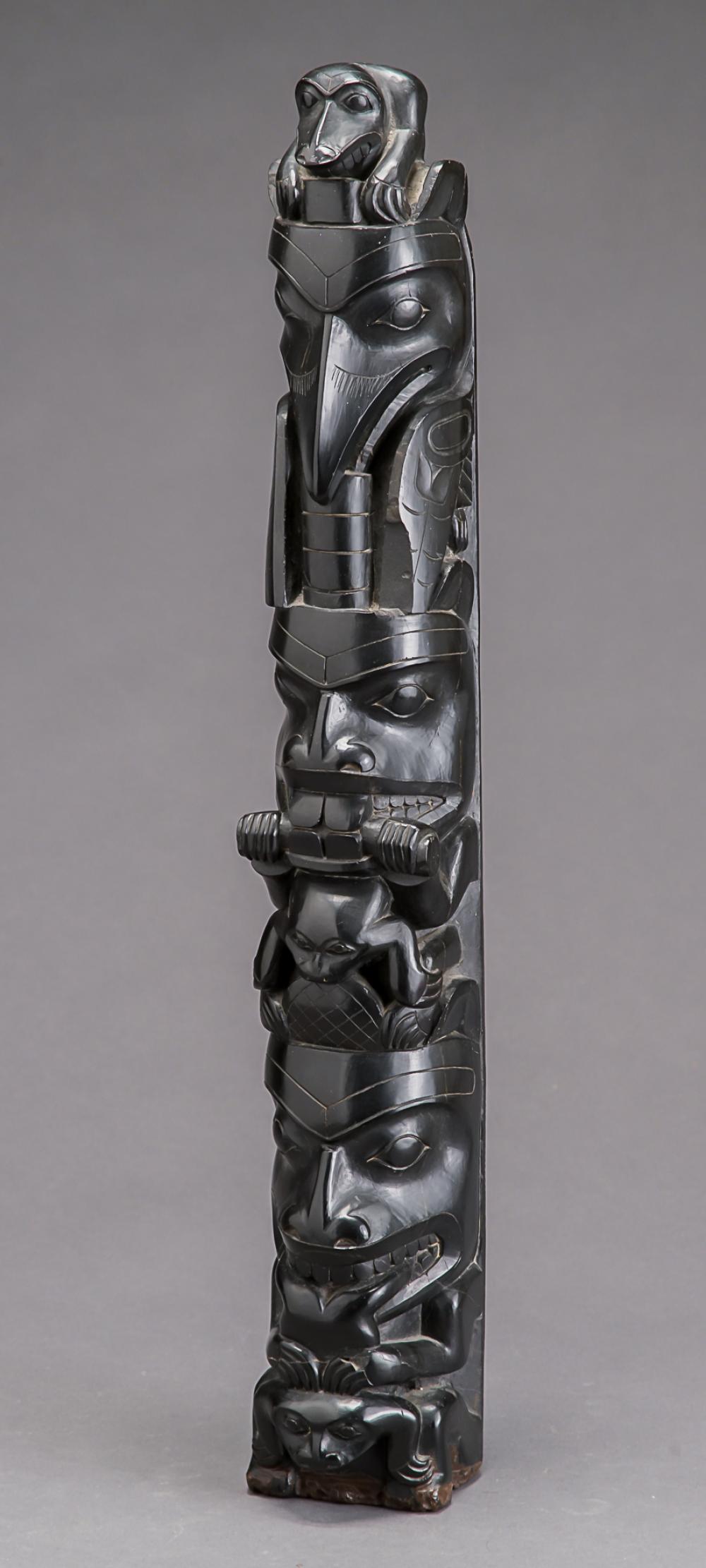 HAIDA CARVED ARGILLITE FIGURAL