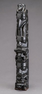HAIDA CARVED ARGILLITE FIGURAL