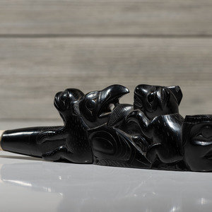Haida Carved Argillite Pipe