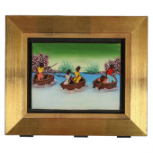 HAITIAN FISHING BOAT FOLK ART