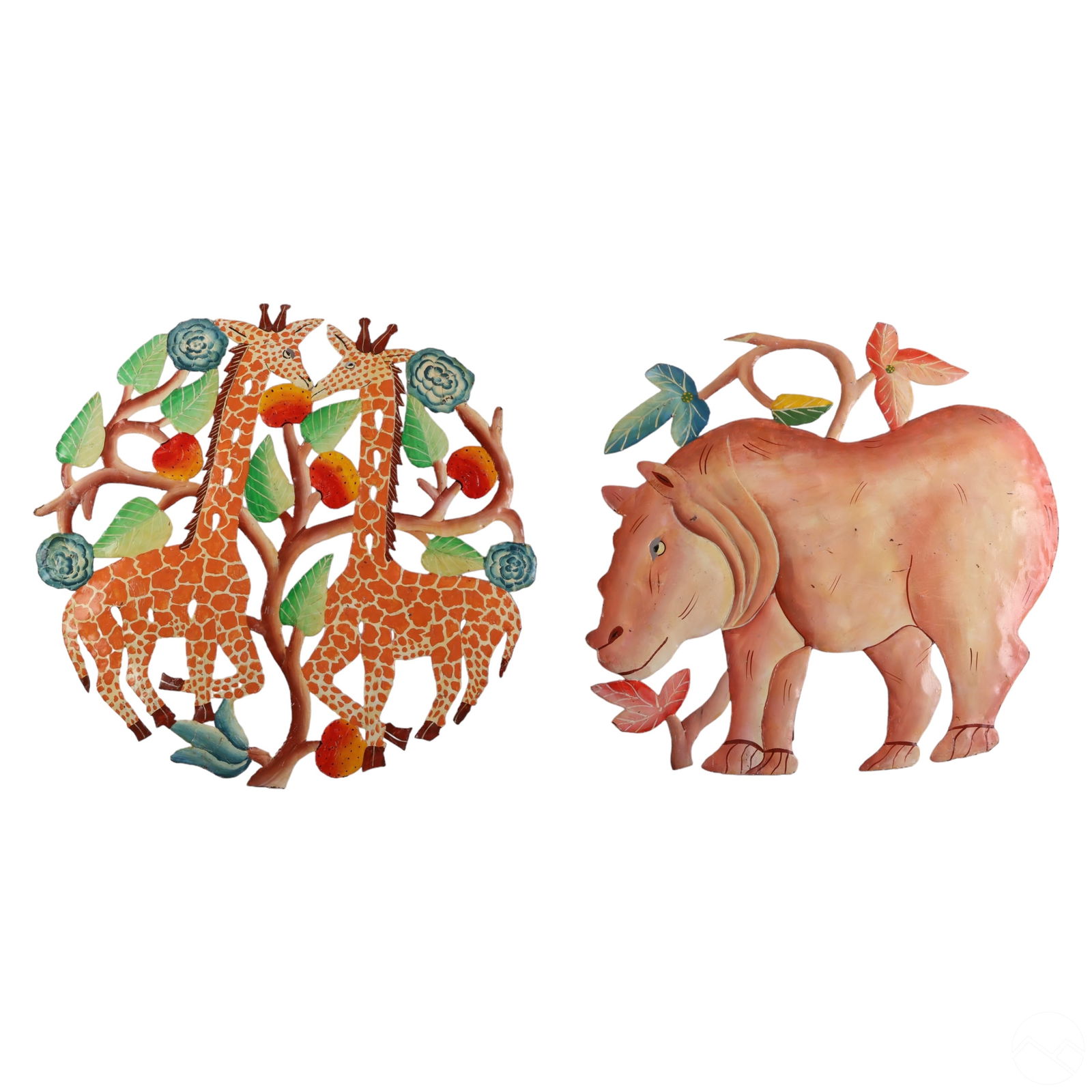 HAITIAN FOLK ART PAINTED METAL