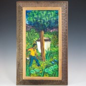 HAITIAN OIL ON CANVAS SIGNED:"