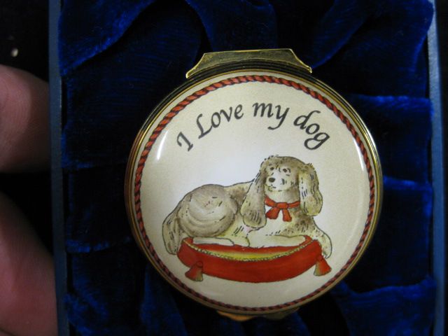 Halcyon Days Enamel Box ''I Love my