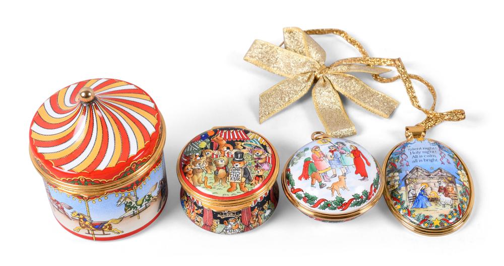 HALCYON DAYS ENAMEL MUSIC BOX, A