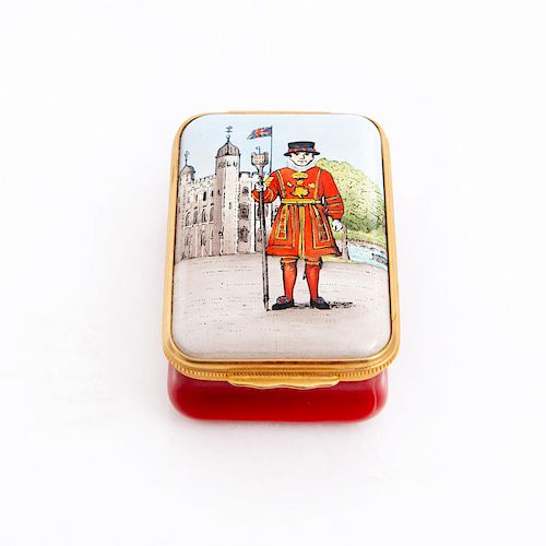HALCYON DAYS ENAMEL TRINKET BOX FOR